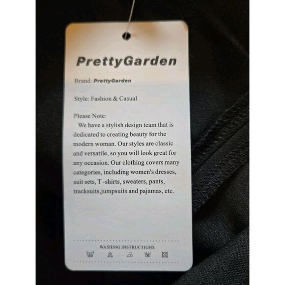 PRETTY GARDEN One Shoulder Black Sleeveless Cutout Party Midi Dress Large NWT - Picture 8 of 10